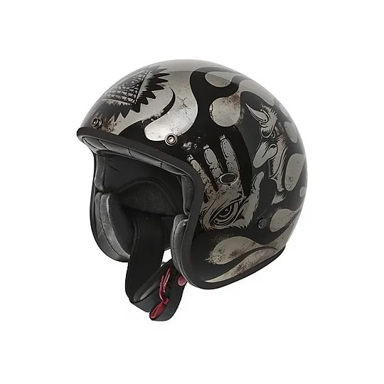 Compra Oggi Stesso Casco Moto Jet Vintage in Fibra Premier LE PETIT CLASSIC EVO BD Titanium Lucido
