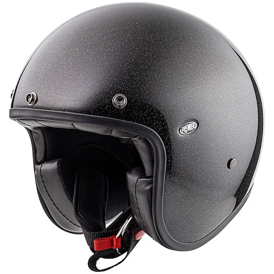 Casco Moto Jet Vintage in Fibra Premier LE PETIT CLASSIC EVO U9 GLITTER GOLD Scelto Dai Clienti