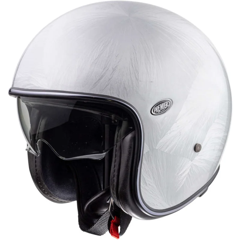 Casco Moto Jet Vintage In Fibra Premier VINTAGE EVO DR Bianco Affare