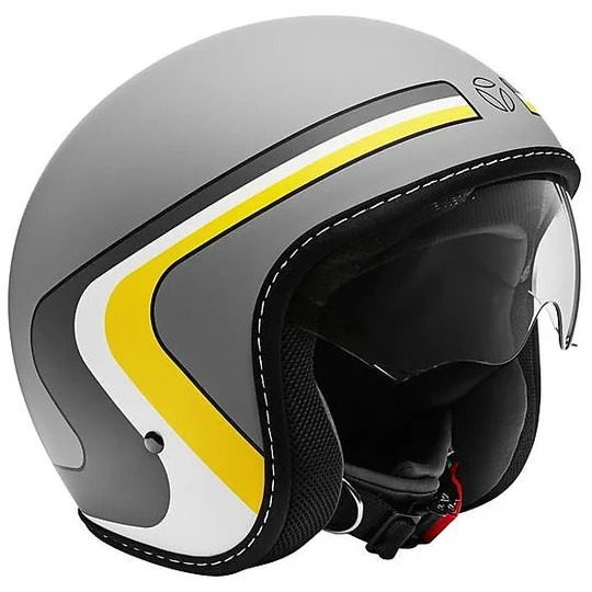 Casco Moto Jet Vintage Momo Design EAGLE Vintage Titanio Opaco Offerta Del Giorno