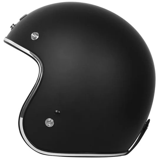 Offerta Speciale Casco Moto Jet Vintage Origine Primo Nero Opaco