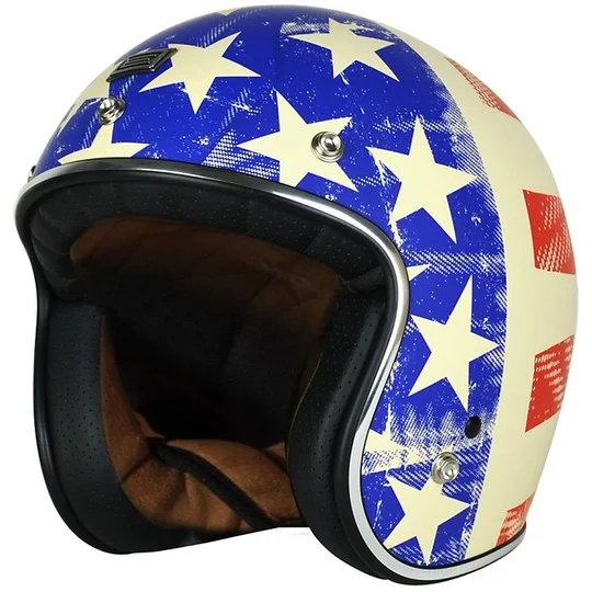 Casco Moto Jet Vintage Origine Primo Old Glory Nuovo Arrivo