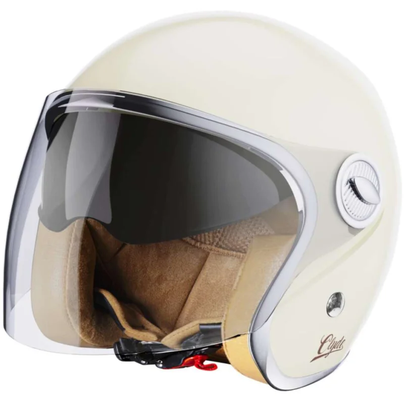 Prezzo Conveniente Casco Moto Jet Vintage Stormer CLYDE Solid Bianco Lucido