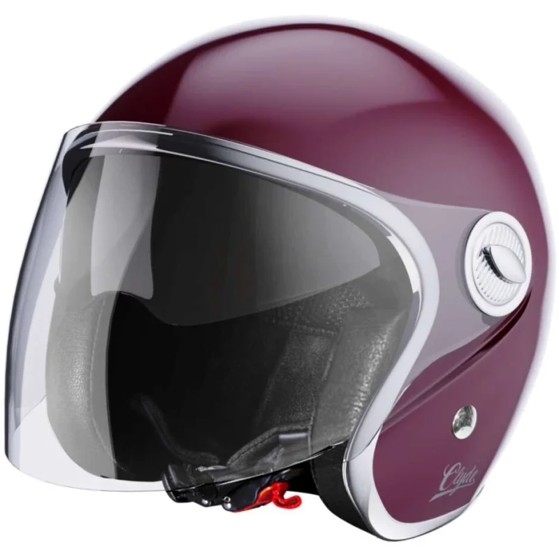 A Buon Prezzo Casco Moto Jet Vintage Stormer CLYDE Solid Burgundy Lucido