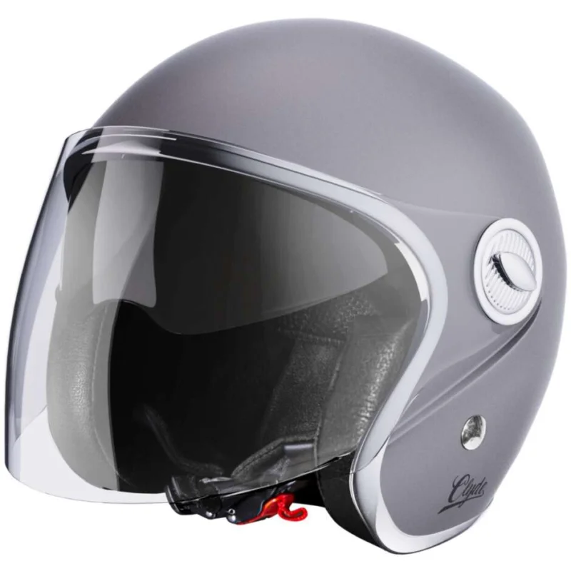 Reso Gratuito Casco Moto Jet Vintage Stormer CLYDE Solid Grigio Gun Metal