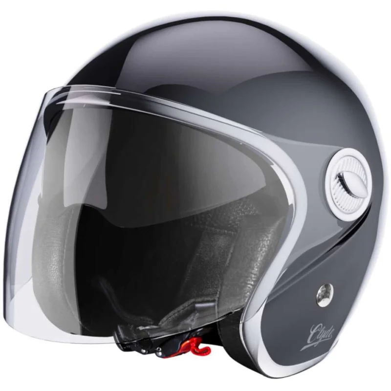 Compra Online Casco Moto Jet Vintage Stormer CLYDE Solid Nero Perla