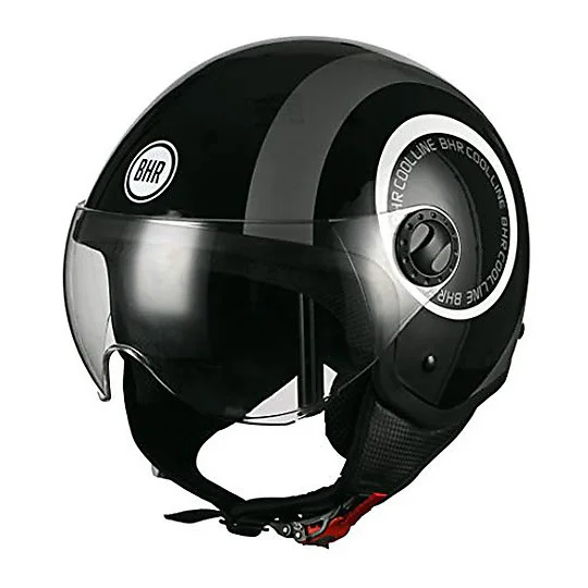 Casco Moto Jet Visiera Bombata BHR 801 Cool Linea D Nero Occasione