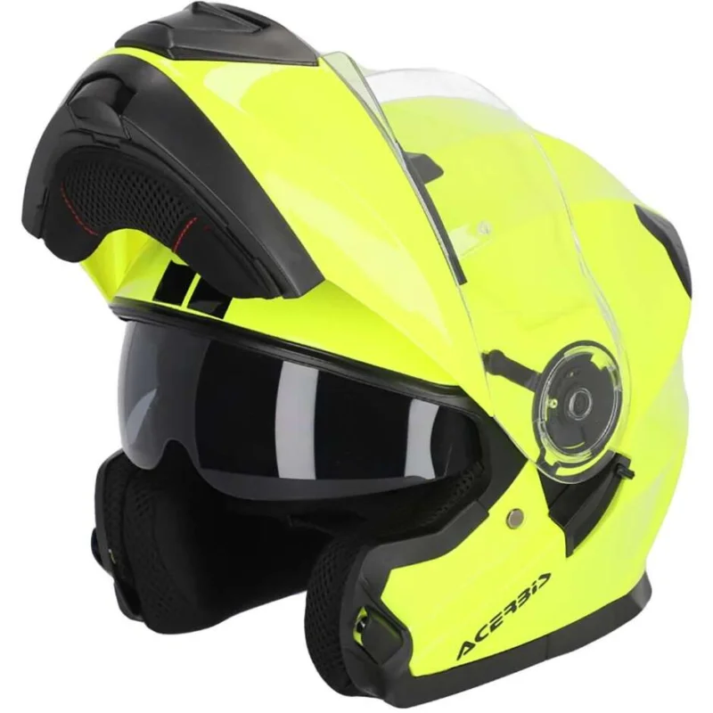 Ultimissimo Modello Casco Moto Modulare Acerbis Doppia Visiera SEREL 22.06 Giallo Fluo