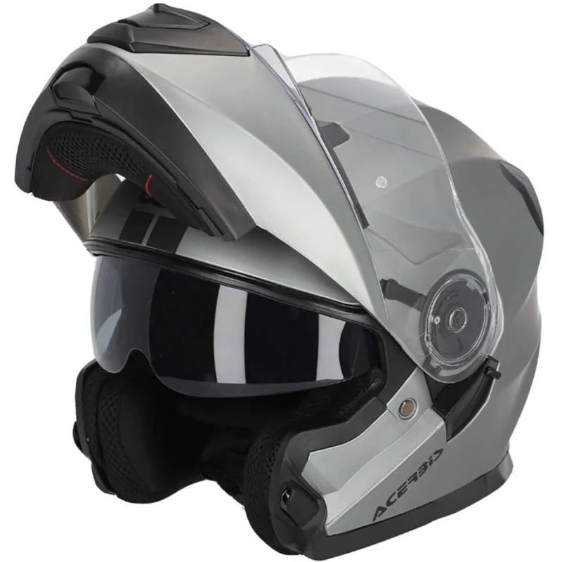 Offerta Limitata Casco Moto Modulare Acerbis Doppia Visiera SEREL 22.06 Grigio