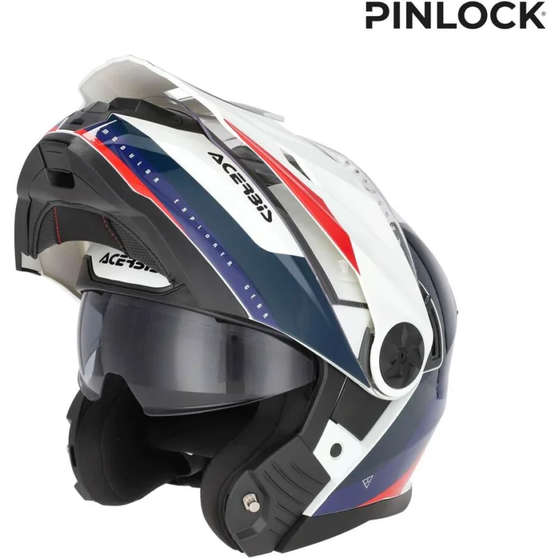 Spedizione Espresso Casco Moto Modulare Acerbis Rider P/J Multi Bianco Rosso Blu