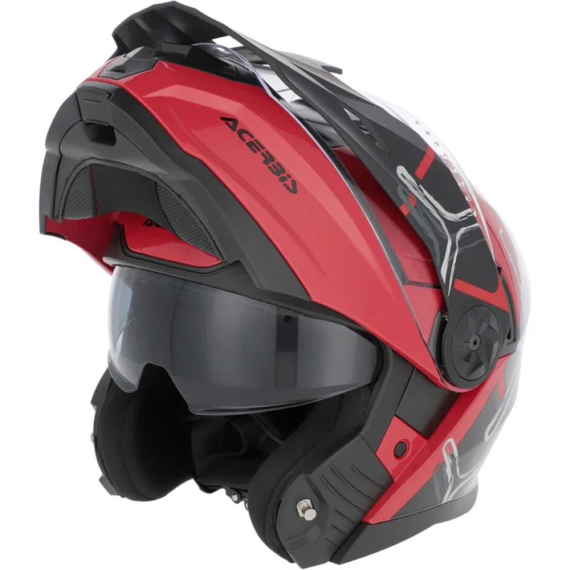 Spedito Oggi Casco Moto Modulare Acerbis Rider P/J Multi Rosso Nero