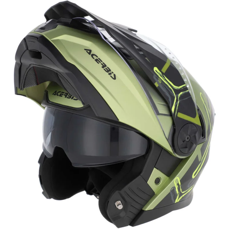 Casco Moto Modulare Acerbis Rider P/J Multi Verde Nero Offerta Limitata