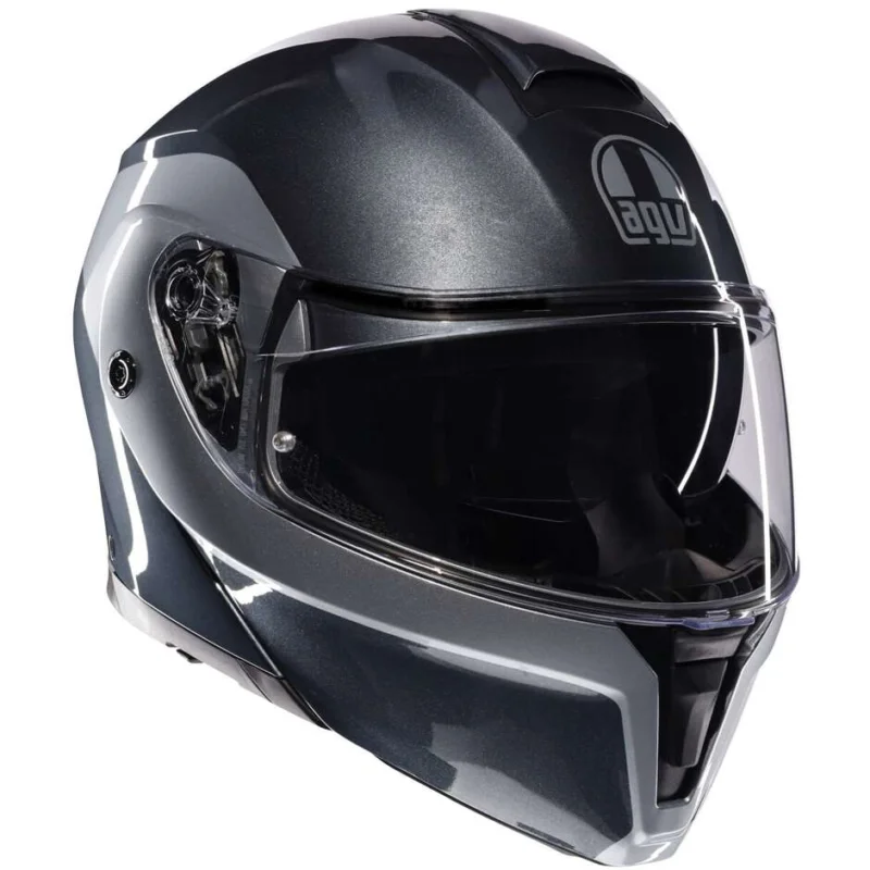 Popolare Casco Moto Modulare Agv STREETMODULAR LEVICO Grigio Silver