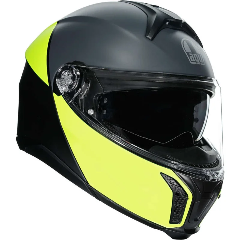 Miglior Prezzo Casco Moto Modulare Agv TOURMODULAR BALANCE Nero Opaco Giallo Fluo Grigio