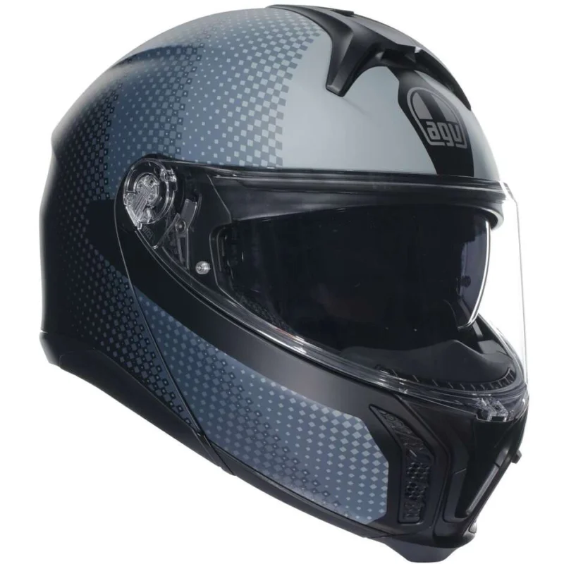 Casco Moto Modulare Agv TOURMODULAR TEXTOUR Opaco Nero Grigio Direttamente Dal Produttore