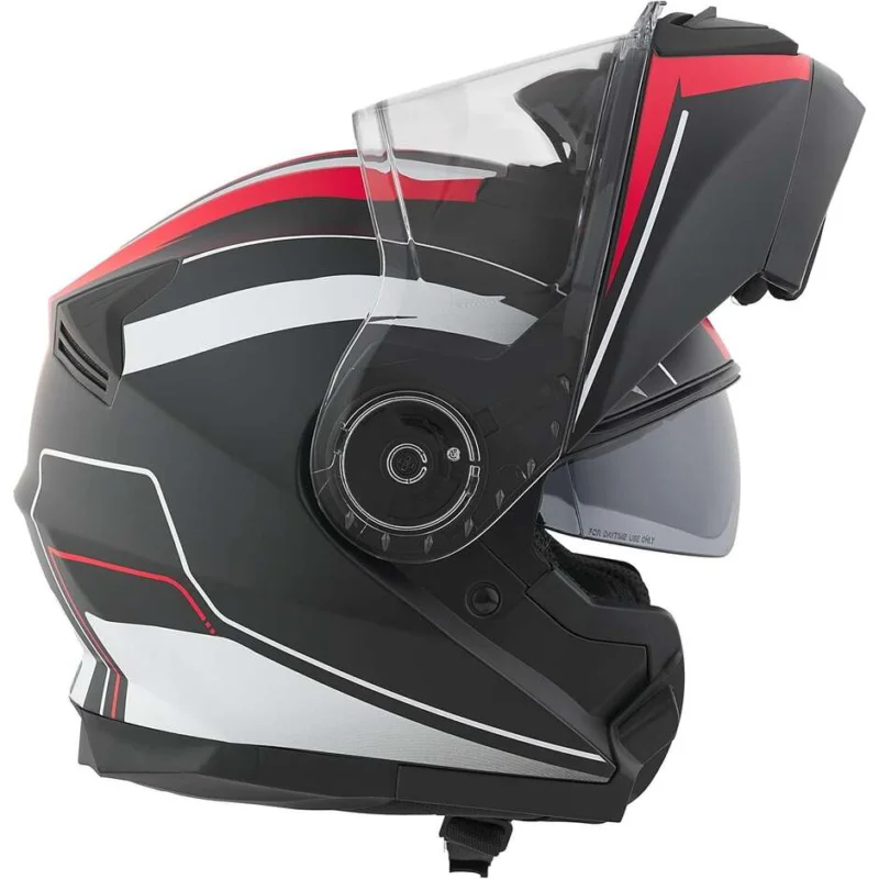 Promozione Esclusiva Casco Moto Modulare BHR 836 Flip Up COOL Nero Rosso Bianco