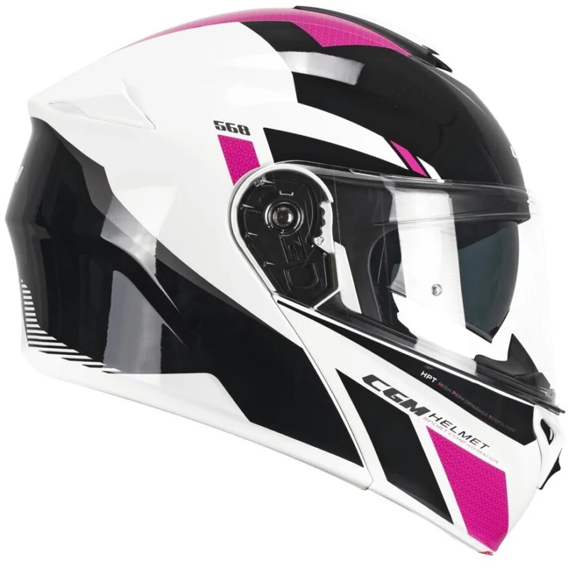 Casco Moto Modulare CGM 568S BER SPORT Nero Fucsia fluo Offerta Limitata