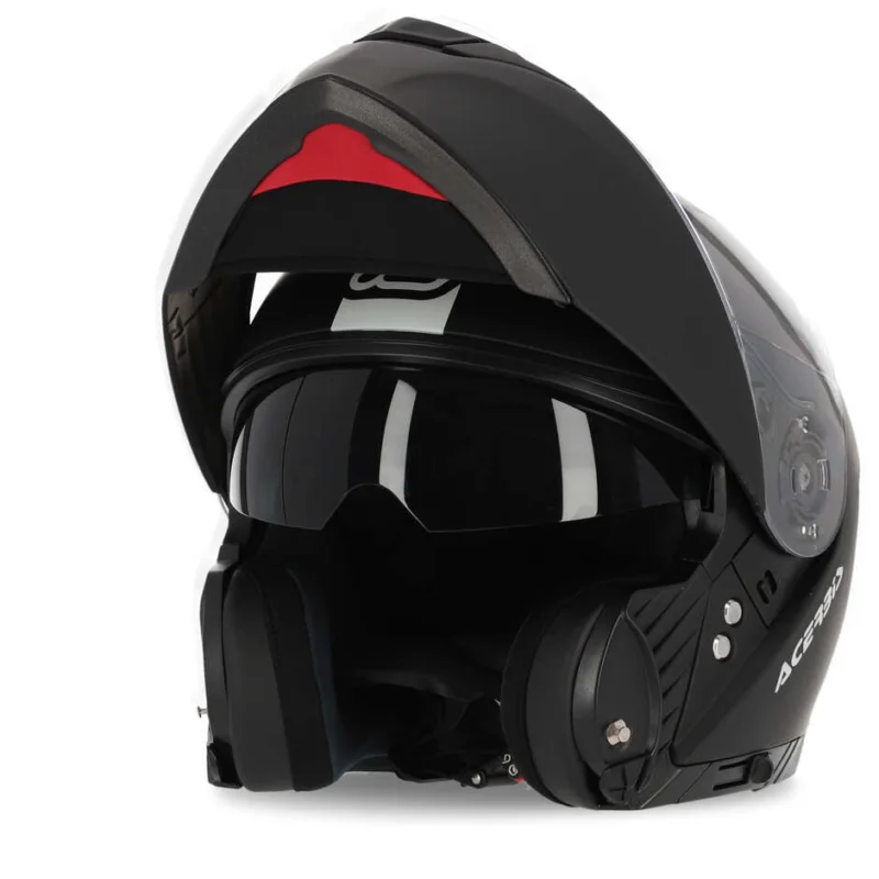 Promozione Esclusiva Casco Moto Modulare Doppia Omologazione P/J Acerbis REDERWEL Nero Opaco