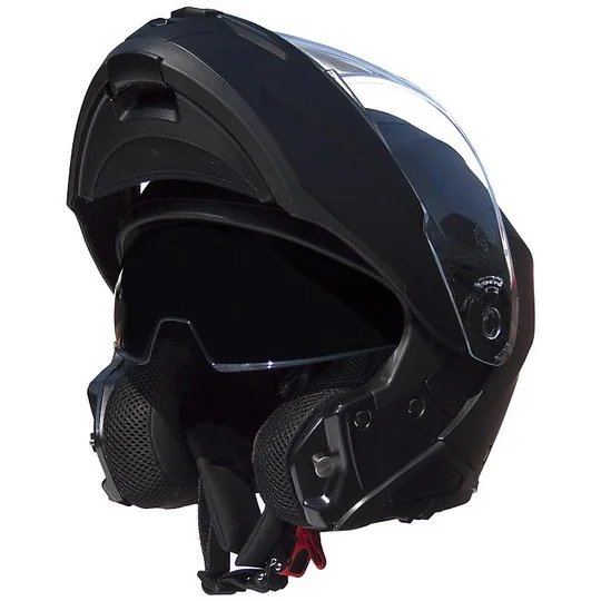 Casco Moto Modulare Doppia Visiera Premier Genius U9 BM Nero Opaco Ultime Pezzi