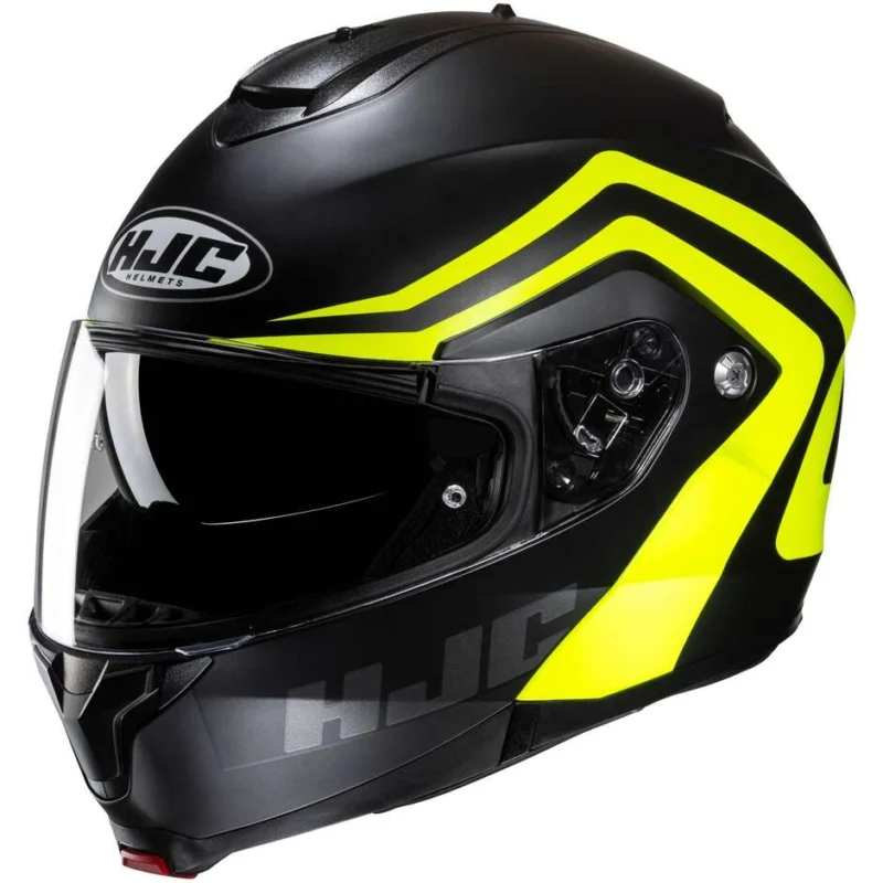 Casco Moto Modulare Hjc C91N NEPOS MC3HSF Nero Opaco Giallo Direttamente Dal Produttore