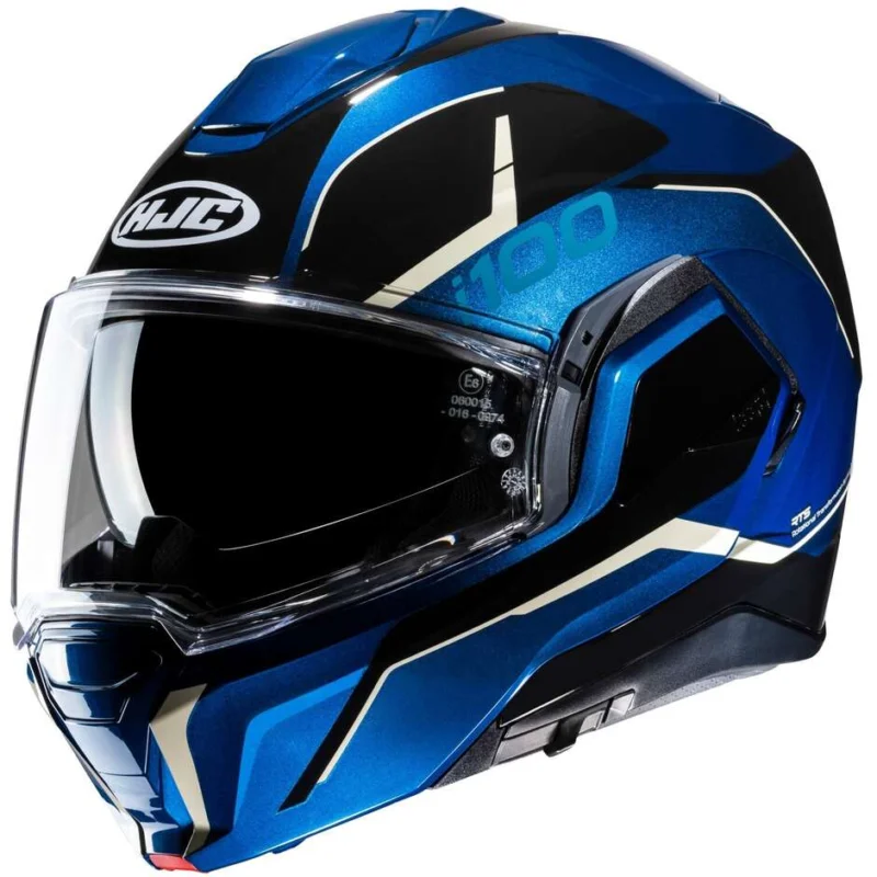 Casco Moto Modulare Hjc i100 LORIX MC2 Nero Blu Super Prezzo