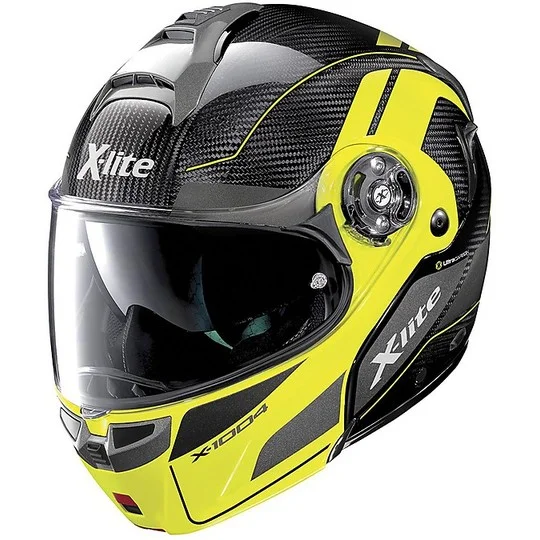 Saldi Casco Moto Modulare in Carbonio X-Lite X-1004 Ultra Carbon CHARISMATIC N-Com 014 Carbon Giallo