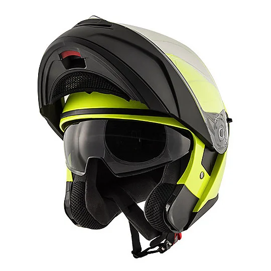 Professionale Casco Moto Modulare Kappa KV31 ARIZONA Basic Giallo Fluo Nero Opaco