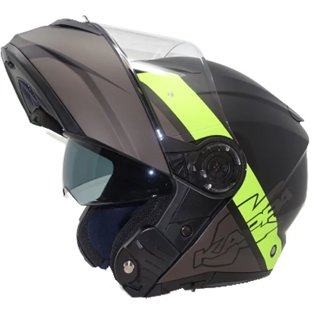 Must-Have Casco Moto Modulare Kappa KV32 ORLANDO Linear Titanio Opaco Giallo