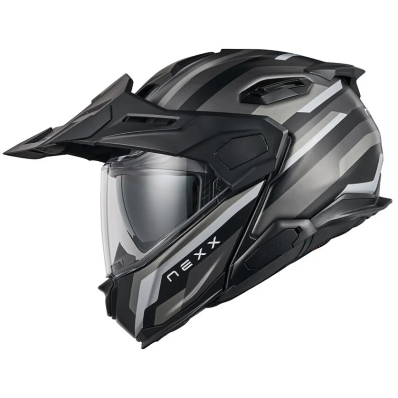 Casco Moto Modulare Nexx X.Lifecountry Westbound Nero Grigio Promo Stagionale