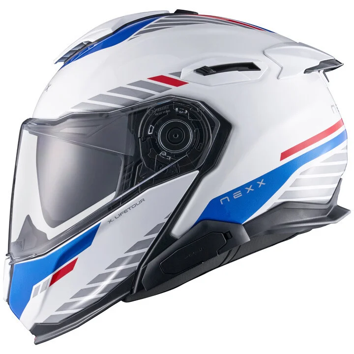 Ordina Subito Casco Moto Modulare Nexx X.Lifetour Globe Bianco Blu