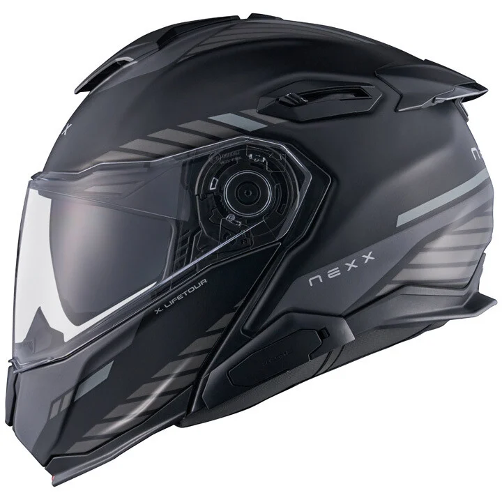Saldi Casco Moto Modulare Nexx X.Lifetour Globe Nero Grigio