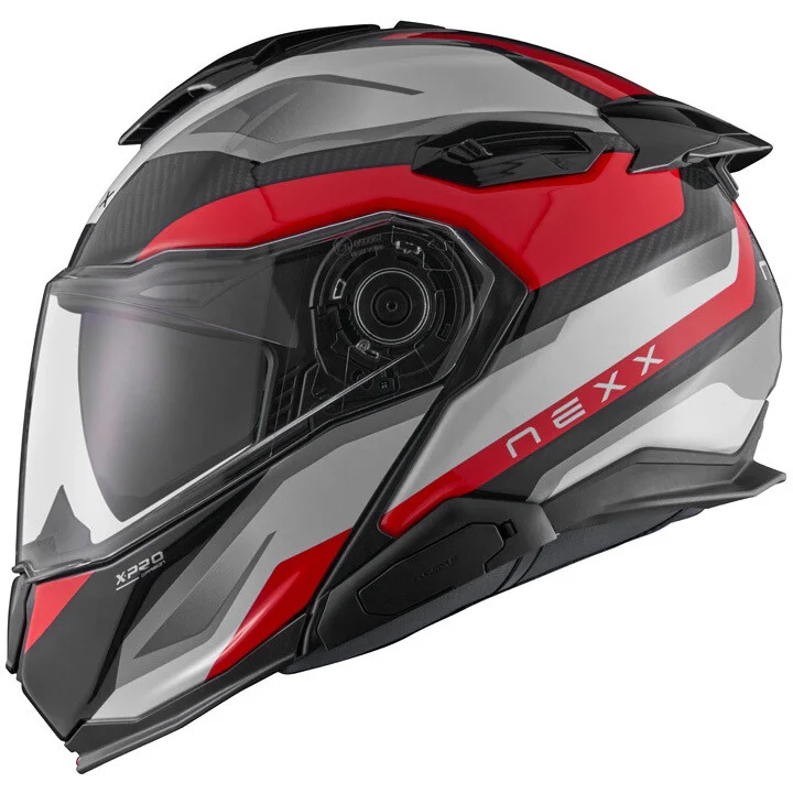 Casco Moto Modulare Nexx X.Lifetour Mile Bianco Rosso Ultimissimo Modello