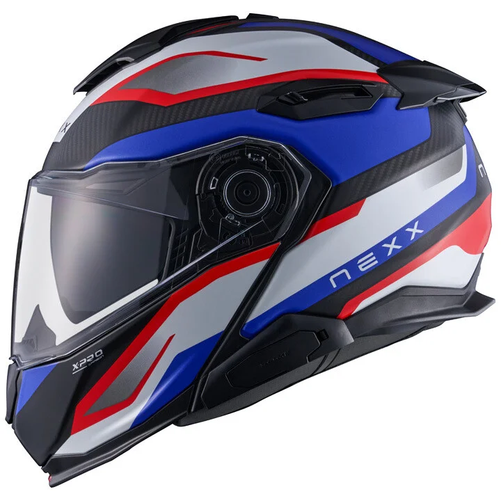 Casco Moto Modulare Nexx X.Lifetour Mile Blu Rosso Opaco Bestseller