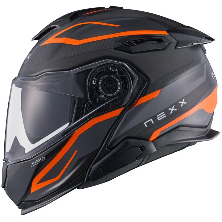 Prezzo Basso Casco Moto Modulare Nexx X.Lifetour Mile Grigio Arancio Opaco