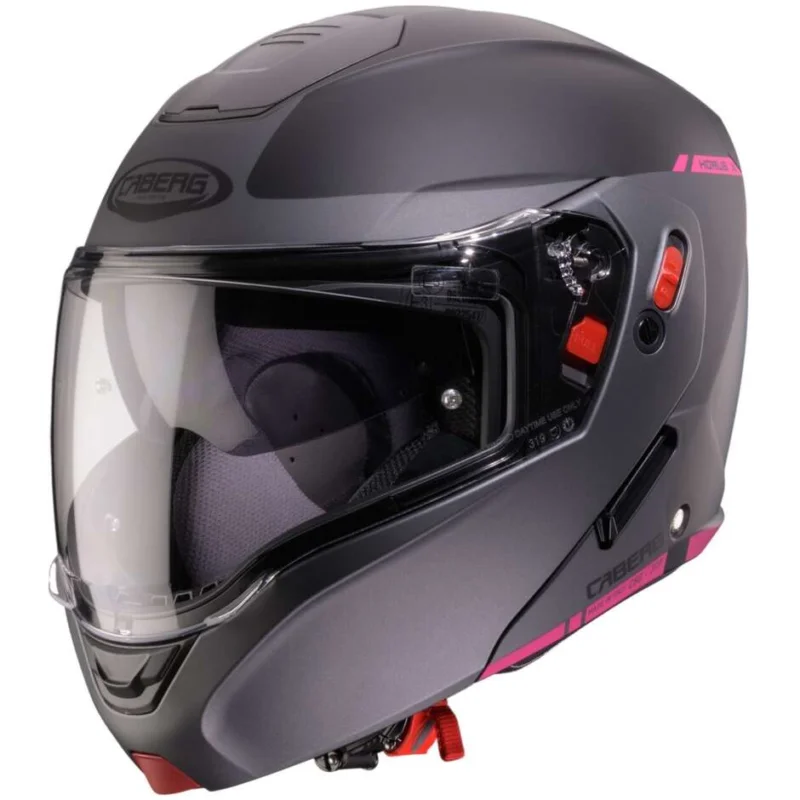 Ultima Occasione Casco Moto Modulare Omologato P/J Caberg HORUS X RAY Nero Opaco Grigio Fucsia