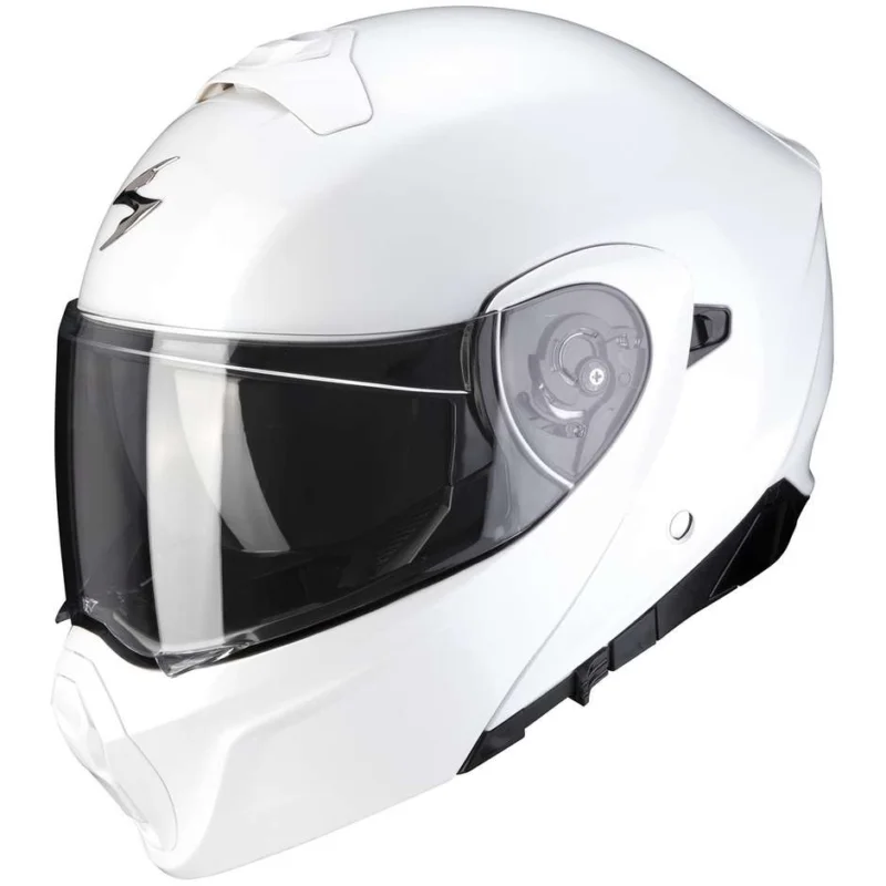 Non Perdere Casco Moto Modulare Omologato P/J Scorpion EXO-930 SOLID Bianco
