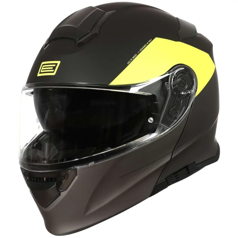 Casco Moto Modulare Origine DELTA BASIC VIRGIN Giallo Fluo Titanio Opaco Consegna Rapida