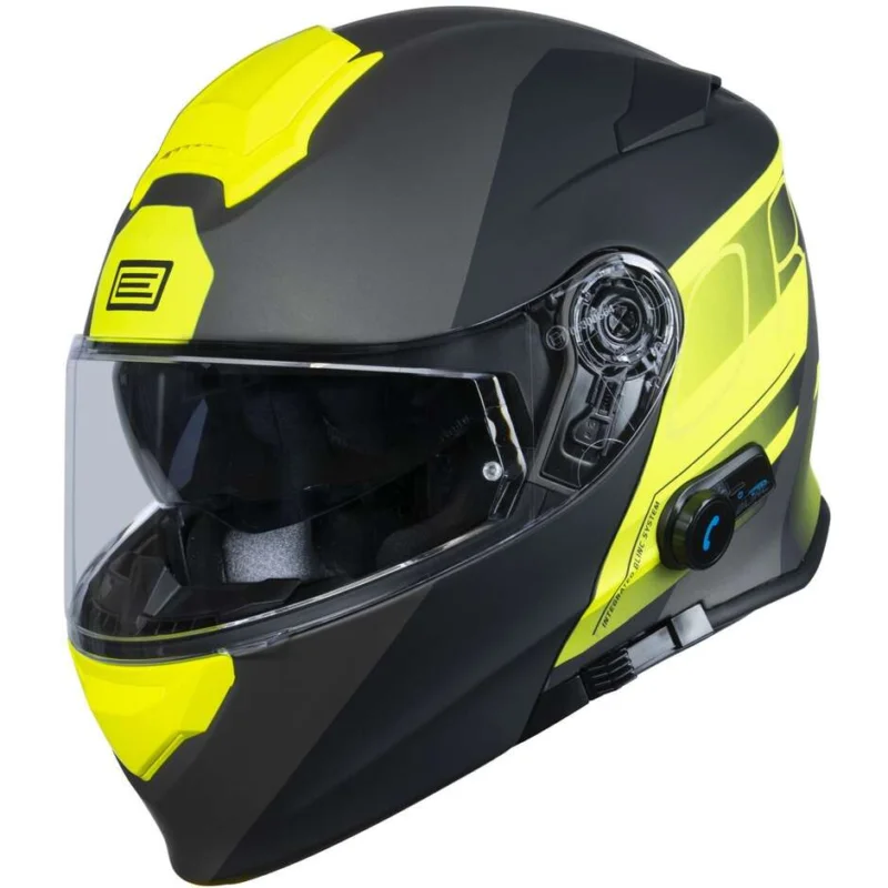 Ultime Pezzi Casco Moto Modulare Origine DELTA Bt Row Giallo Fluo Titanio Opaco