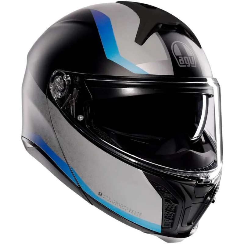 Spedizione Gratuita Casco Moto Modulare P/J Agv TOURMODULAR STRAY Opaco Nero Grigio Blu