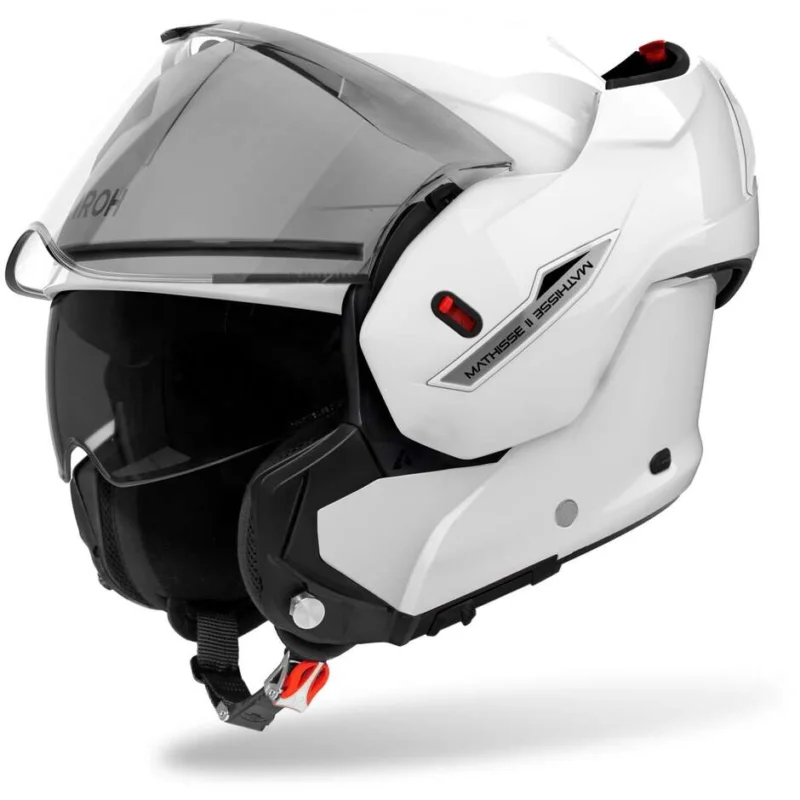 Casco Moto Modulare P/J Airoh MATHISSE 2 COLOR Bianco lucido Spedizione Espresso
