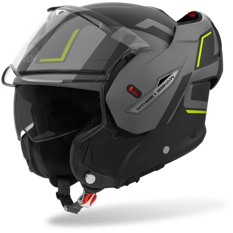 Casco Moto Modulare P/J Airoh MATHISSE 2 GENIUS Giallo Opaco Must-Have