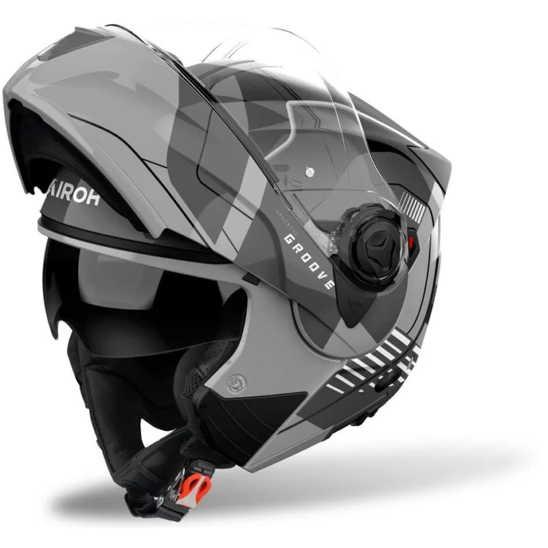 Casco Moto Modulare P/J Airoh SPECKTRE GROOVE Grigio Lucido Ultime Pezzi
