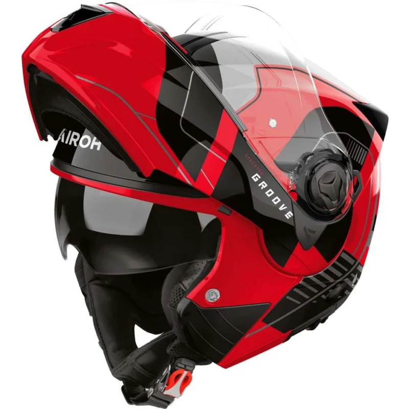 Vendita Finale Casco Moto Modulare P/J Airoh SPECKTRE GROOVE Rosso Lucido
