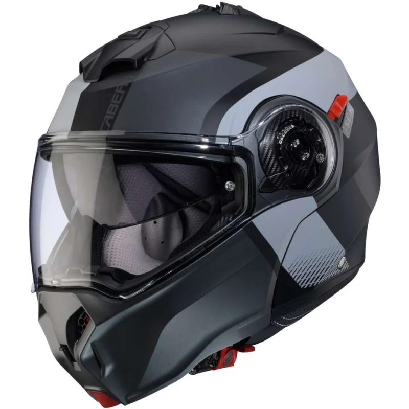 Casco Moto Modulare P/J Caberg DUKE EVO INDY Opaco Nero Gun Metal Grigio Ultima Occasione