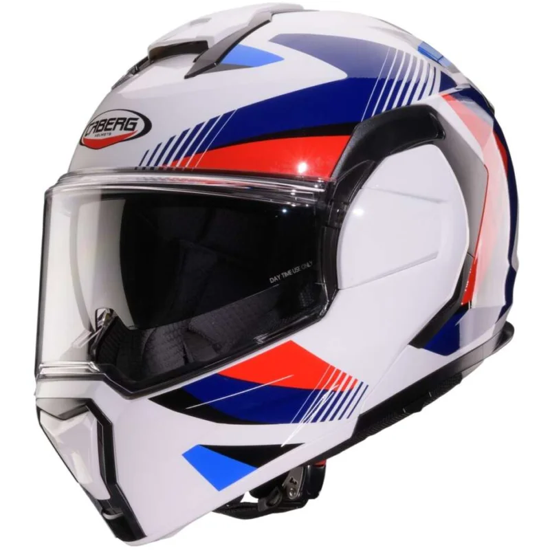 Casco Moto Modulare P/J Caberg TRIP LUNAR Bianco Rosso Blu Azzurro Miglior Prezzo