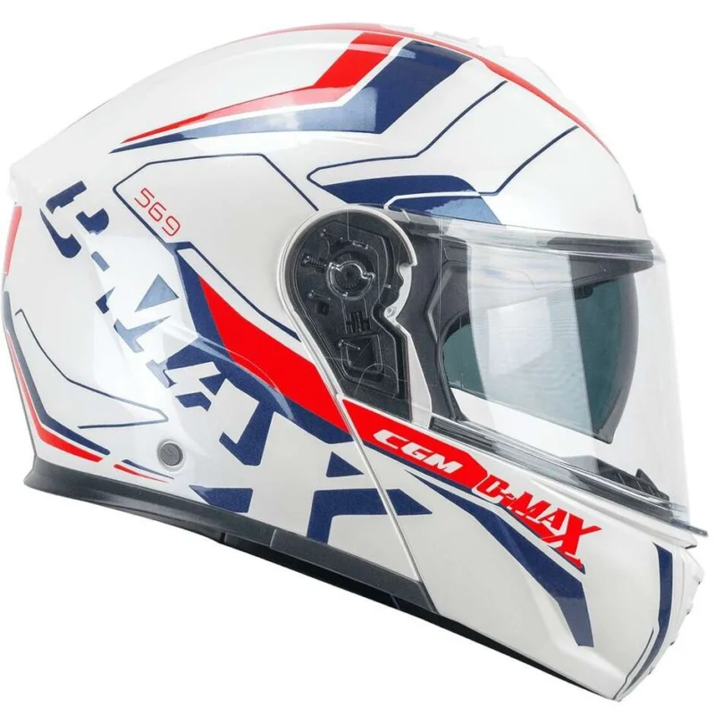 Must-Have Casco Moto Modulare P/J CGM 569G C-MAX CITY Blu Bianco Rosso