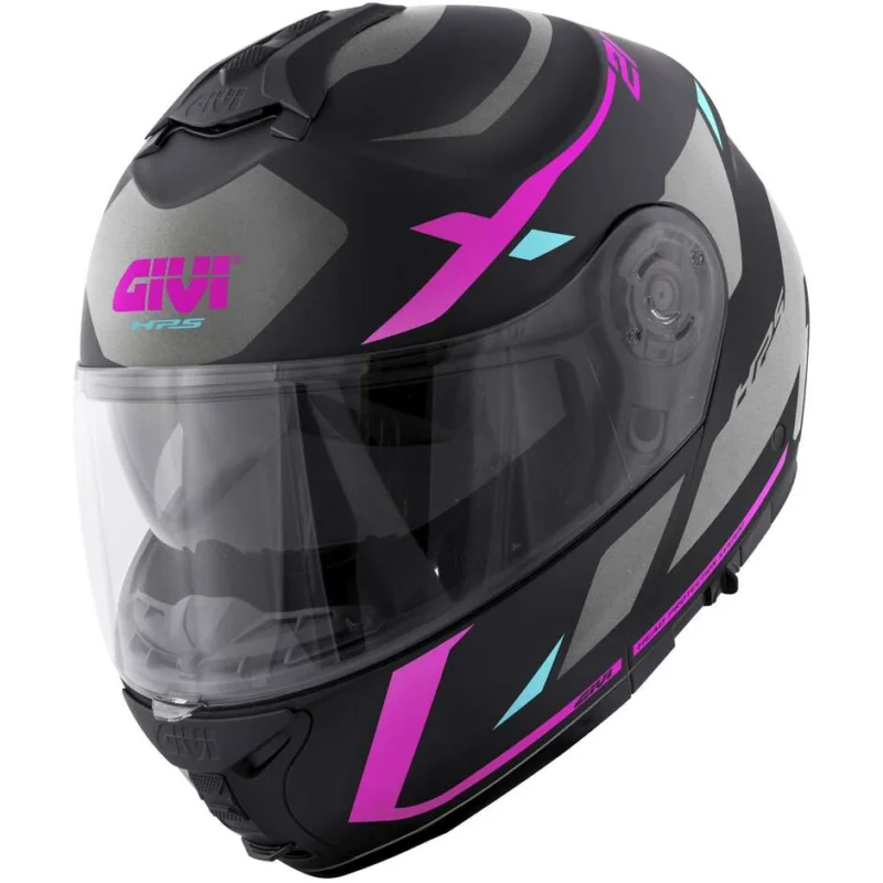 Compra Oggi Stesso Casco Moto Modulare P/J Givi X.21 EVO NUMBER Nero Titanio Rosa