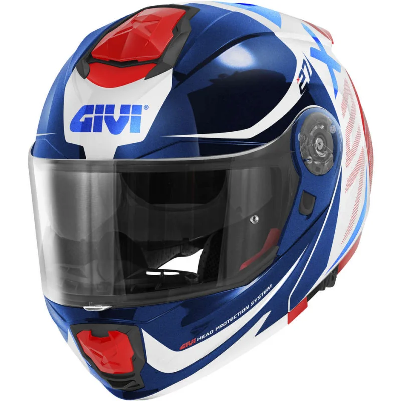 Compra Online Casco Moto Modulare P/J Givi X.27 DIMENSION Bianco Blu Rosso