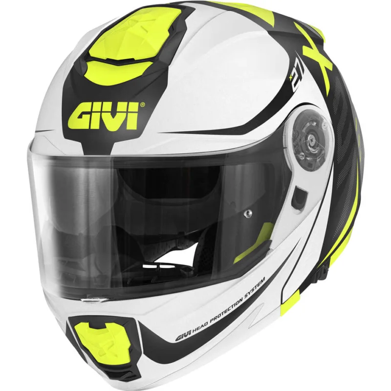 Casco Moto Modulare P/J Givi X.27 DIMENSION Nero Opaco Bianco Giallo Fluo Nuova Collezione