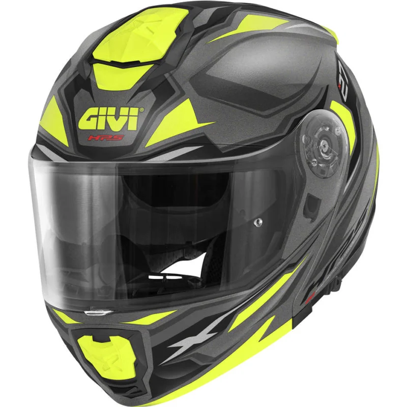 Sconto Casco Moto Modulare P/J Givi X.27 SECTOR Nero Opaco Titanio Giallo Fluo